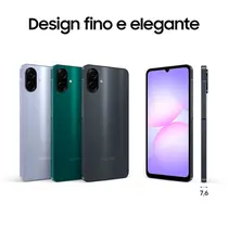 Smartphone Samsung Galaxy A07 4G 128GB 4GB RAM Câmera Dupla + Frontal 8MP Tela 6,7" - Preto