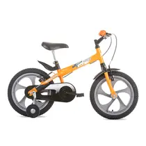 Bicicleta Infantil Aro 16 com Rodinhas Houston Ludi - Laranja