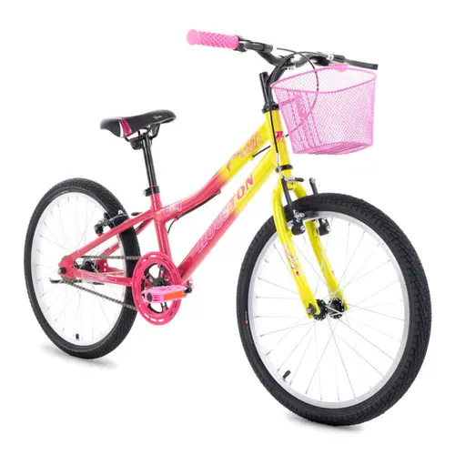 Bicicleta Infantil Aro 20 Houston Bixy - Amarelo/Rosa