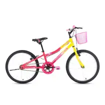 Bicicleta Infantil Aro 20 Houston Bixy - Amarelo/Rosa