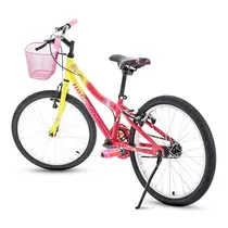 Bicicleta Infantil Aro 20 Houston Bixy - Amarelo/Rosa
