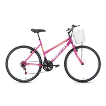 Bicicleta Aro 26 Houston Maori Freio V-brake 21 Marchas - Pink