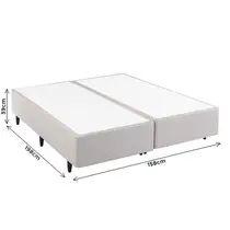 Base para Cama Box Queen Herval Idea 158x198x39cm - Bege