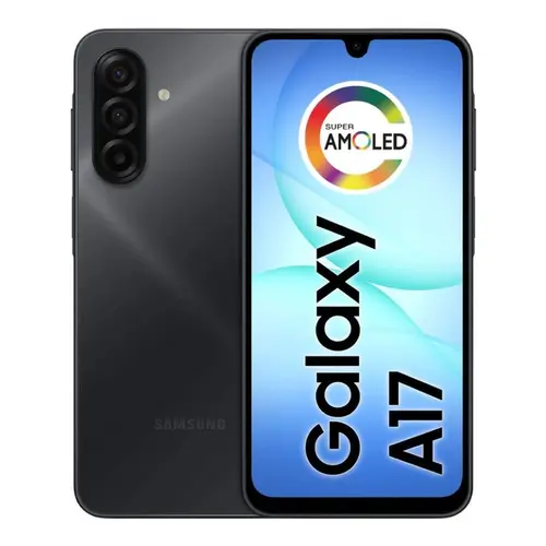 Smartphone Samsung Galaxy A17 4G 128GB 4GB RAM 4GB RAM Plus Câmera Tripla + Frontal 13 MP Tela 6,7” - Preto