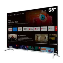 Smart TV 4K 58" Philco DLED PTV58G7PAGCSBL com Comando de Voz e Wi-Fi HDR 4 HDMI 2 USB