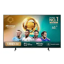 Smart TV 4K 65" Hisense DLED 65A6NV com Comando de Voz e Inteligência Artificial HDR 4 HDMI 2 USB