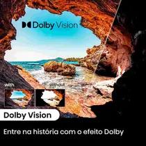 Smart TV 4K 65" Hisense DLED 65A6NV com Comando de Voz e Inteligência Artificial HDR 4 HDMI 2 USB