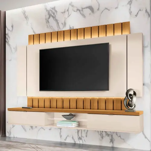 Estante Home para TV 70 Polegadas 2,2m com LED HB Móveis Illusion 2.2