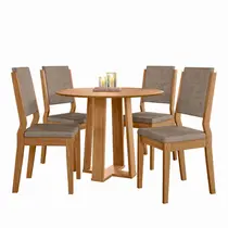 Conjunto Mesa de Jantar Isabela e 4 Cadeiras Carol New Ceval - Ype/Lux