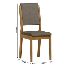 Conjunto Mesa de Jantar Isabela e 4 Cadeiras Carol New Ceval - Ype/Lux