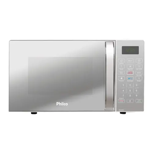 Micro-ondas Espelhado Philco PMO23E 20 Litro Branco Limpa Fácil
