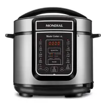 Panela de Pressão Elétrica Digital Mondial 5 Litros 900W Master Cooker Preto/Inox