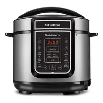 Panela de Pressão Elétrica Digital Mondial 5 Litros 900W Master Cooker Preto/Inox