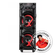 Caixa de Som Amplificada Amvox ACA 1000 NEW X Bluetooth 1000W Preta Bivolt