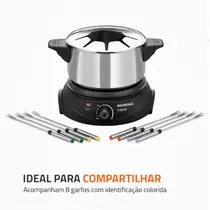 Panela Elétrica para Fondue Mondial Le Gourmet II FD-02 1200W com 8 Garfos Alumínio