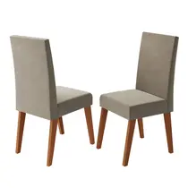 Conjunto de 2 Cadeiras Estofadas Veludo Viero Milão