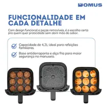 Fritadeira Air Fryer Elgin Quad Fry 4,2 Litros 1400W Preto