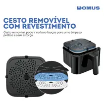 Fritadeira Air Fryer Elgin Quad Fry 4,2 Litros 1400W Preto