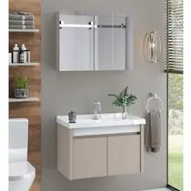 Gabinete para Banheiro de Embutir com Cuba e Espelheira Balcony Paris