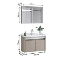 Gabinete para Banheiro de Embutir com Cuba e Espelheira Balcony Paris