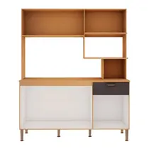 Cozinha Compacta 1,55m 5 Portas 1 Gaveta Genialflex Bella