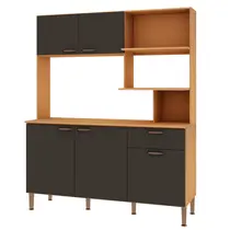Cozinha Compacta 1,55m 5 Portas 1 Gaveta Genialflex Bella