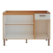 Balcão Pia 120cm 3 Portas 1 Gaveta 100% MDF Genialflex Essência