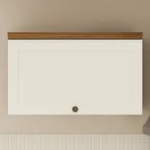 Armário Aéreo 80cm 1 Porta Basculante 100% MDF Genialflex Iluminata