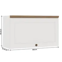 Armário Aéreo 80cm 1 Porta Basculante 100% MDF Genialflex Iluminata