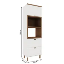 Torre Quente 2 Portas 1 Gaveta 100% MDF Genialflex Iluminata