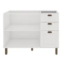 Balcão Pia 2 Portas 3 Gavetas 100% MDF Genialflex Iluminata