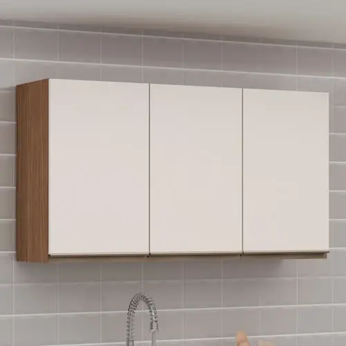 Armário Áereo 120cm 3 Portas Genialflex Conecta