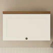 Armário Aéreo 80cm 1 Porta Basculante 100% MDF Genialflex Iluminata