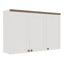 Armário Aéreo 120cm 3 Portas 100% MDF Genialflex Iluminata