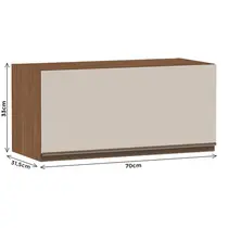 Armário Aéreo 70cm 1 Porta Basculante Genialflex Conecta