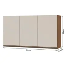 Armário Áereo 120cm 3 Portas Genialflex Conecta