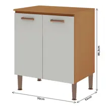 Balcão para Cooktop 2 Portas 100% MDF Genialflex Essência