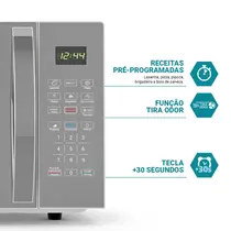 Micro-Ondas Espelhado Philco PMO30E 28 Litros Branco