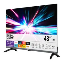 Smart TV 43” Philco DLED UHD P43KRA Roku TV com Comando de Voz HDR 3 HDMI 2 USB