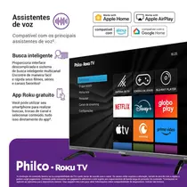 Smart TV 43” Philco DLED UHD P43KRA Roku TV com Comando de Voz HDR 3 HDMI 2 USB