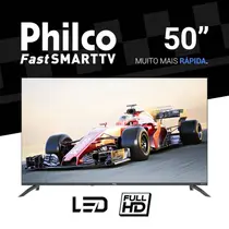 Smart TV 4K 50” Philco DLED UHD P50EAA Android Bluetooth com Comando de Voz HDR 3 HDMI 2 USB