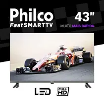 Smart TV 43” Philco DLED UHD P43KRA Roku TV com Comando de Voz HDR 3 HDMI 2 USB