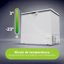 Freezer Horizontal Consul CHA31MB 307 Litros 1 Porta Branco