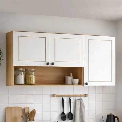 Armário Aéreo 120cm 3 Portas 100% MDF Genialflex Frizz