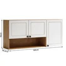 Armário Aéreo 120cm 3 Portas 100% MDF Genialflex Frizz