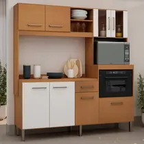 Cozinha Compacta 1,86m 8 Portas e 1 Gaveta Genialflex Helena