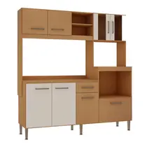 Cozinha Compacta 1,86m 8 Portas e 1 Gaveta Genialflex Helena