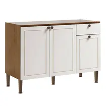 Balcão Pia 120cm 3 Portas e 1 Gaveta Genialflex Frizz