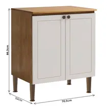 Balcão para Cooktop 2 Portas 100% MDF Genialflex Frizz