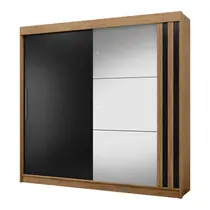 Guarda-Roupa Casal 2 Portas de Correr 4 Gavetas Com Espelho 100% MDF MX Móveis Seul